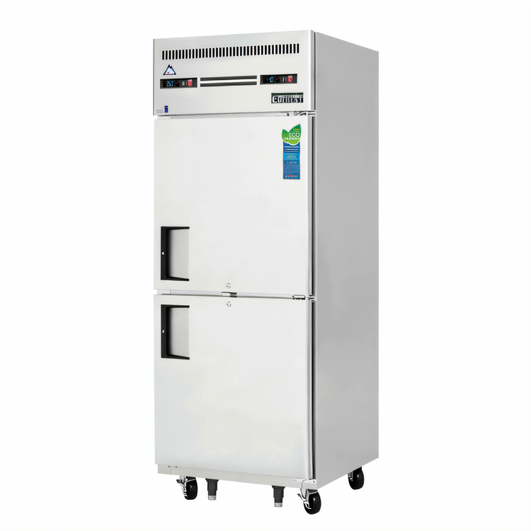 Product image #1 for Everest Refrigeration ESRFH2 One-Section Dual Temperature Reach-In Refrigerator/Freezer Combo with Top-Mounted Compressor and Half Doors
