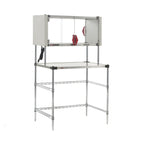 Thumbnail image #1 for Metro Super Erecta® Hot EZHSE36W-KIT 36 x 24-Inch Stainless Steel Heated Work Table with Enclosed Heated Shelf and Overhead Wire Shelf