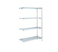 Eagle Group A4-74-2160S 4-Tier Add-On Wire Shelving Unit, 60W x 21D x 74H, Stainless Steel Finish