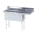 Thumbnail image #1 for Advance Tabco FS-2-1620-18R 2-Compartment Fabricated Sink with Right Drainboard, 16 x 20 x 14-Inch Bowls
