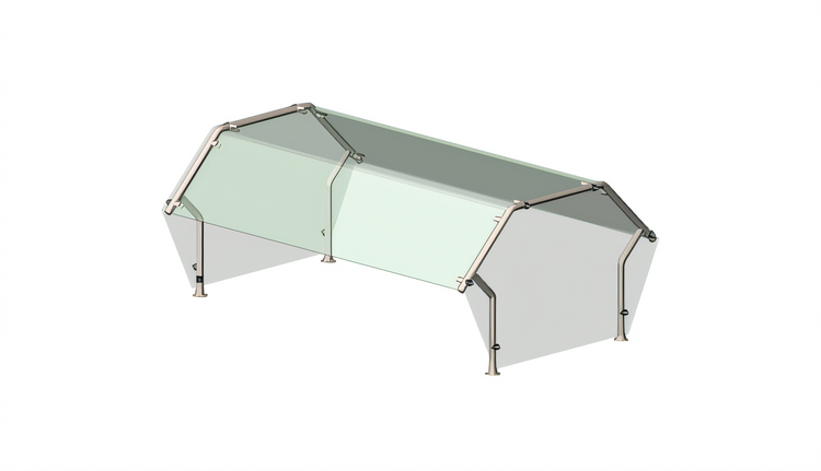 Product image #1 for Vollrath 4-Series Contemporary Cafeteria Buffet Breath Guard, 27-Inch Wide, Single-Sided Countertop Mount