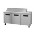 Thumbnail image #1 for Hoshizaki Steelheart 72-Inch Three-Section Sandwich Top Refrigerated Prep Table, 16-Pan Top Rail