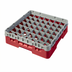 Thumbnail image #2 for Cambro Camrack Full-Size 49-Compartment Glass Rack with Soft Gray Extender, Red