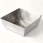 Thumbnail image #1 for American Metalcraft SSQH117 Square Stainless Steel Mixing Bowl, 254 oz. (Approx. 7 qt.), Hammered Finish Case of 6
