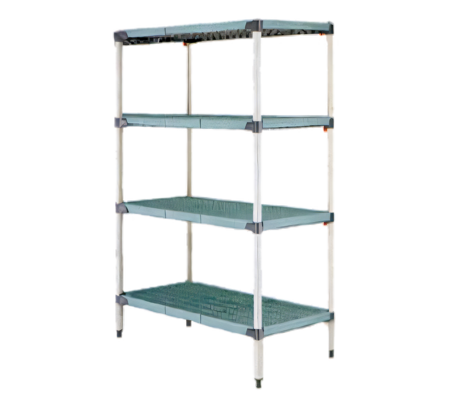 Product image #1 for MetroMax Q 4-Shelf Stationary Polymer/Wire Starter Shelving Unit, 36W x 21D x 63H