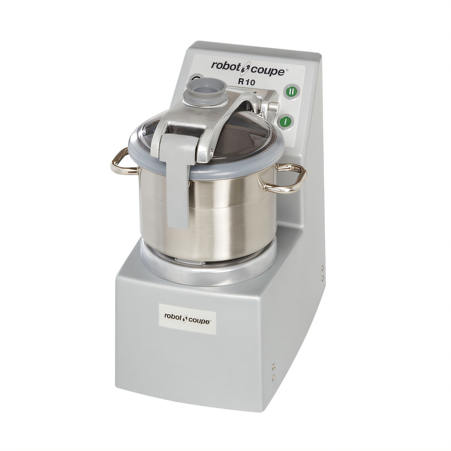 Product image #1 for Robot Coupe R10U Vertical Cutter Mixer with 11.5 Liter Stainless Steel Bowl and Mini Bowl, 208-240V, 3-Phase