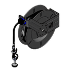 Thumbnail image #1 for T&S Brass equip 5HR-242-01 Open Epoxy-Coated Steel Retractable Hose Reel with 3/8-Inch x 50-Foot Non-Marking Hose and Spray Valve