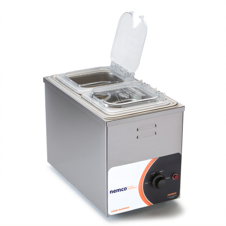 Product image #1 for Nemco 6145 Fractional Single-Well Wet Countertop Food Warmer, Stainless Steel, 120V