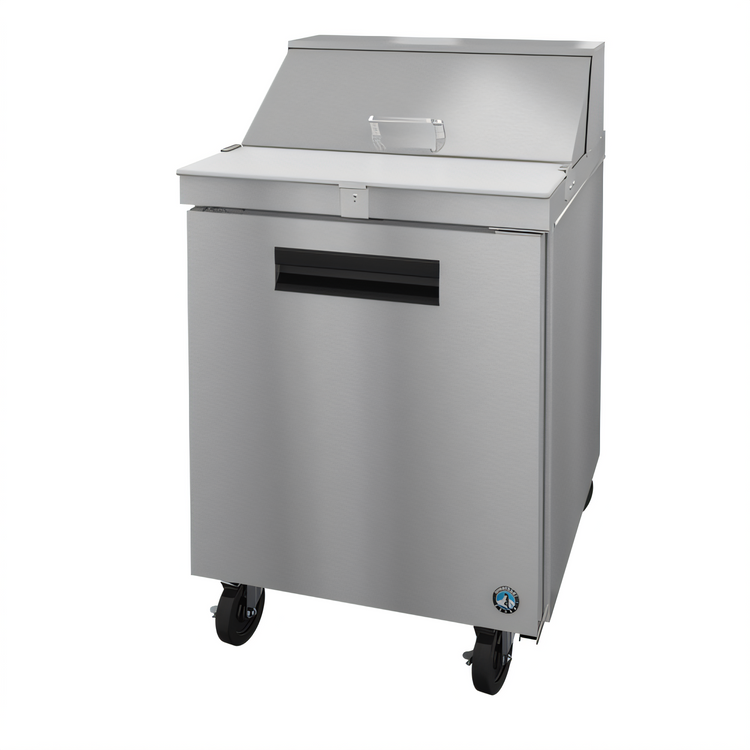 Product image #1 for Hoshizaki Steelheart 27-Inch Sandwich Top Prep Refrigerator, One Section, 1 Door, 8-Pan