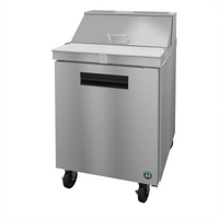 Hoshizaki Steelheart 27-Inch Sandwich Top Prep Refrigerator, One Section, 1 Door, 8-Pan