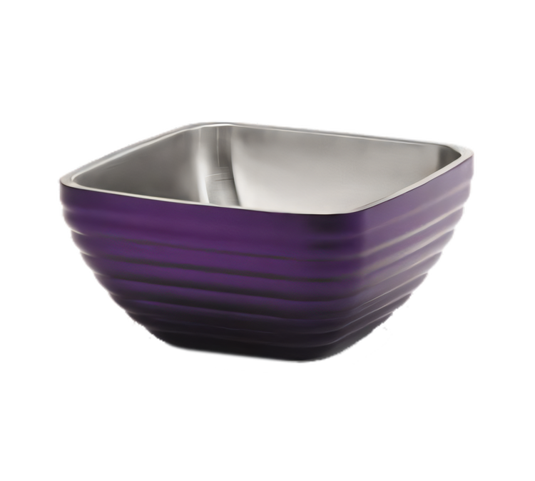 Product image #2 for Vollrath Square Double Wall Insulated Serving Bowl, 3.2 Quart, Passion Purple
