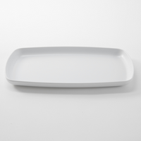 American Metalcraft Ani Collection 12-Inch Rectangular White Melamine Plate