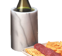 White Marble Insulated Wine Cooler Bucket for 1 Bottle