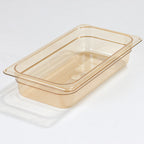 Thumbnail image #1 for CFS Brands StorPlus™ 3086013 High-Heat Polyethersulfone Food Pan, 1/3 Size, 2-1/2" Deep, Amber Case of 6