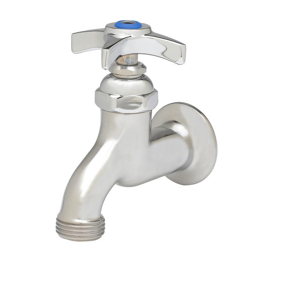Product image #1 for T&S Brass Heavy-Duty Wall-Mount Single Sink Faucet with 4-Inch Reach and Hose Outlet