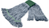 Thumbnail image #1 for Carlisle Grease Release Medium Looped-End Wet Mop Head, Blue Yarn, 5-Inch Green Band