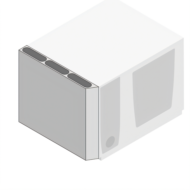 Product image #1 for RATIONAL Type XS Left Side Panel Heat Shield, 2-1/4 Inch Wide, Stainless Steel
