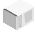 Thumbnail image #1 for RATIONAL Type XS Left Side Panel Heat Shield, 2-1/4 Inch Wide, Stainless Steel