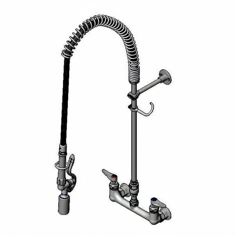 Product image #1 for T&S Brass EasyInstall Wall-Mount Pre-Rinse Unit with 8-Inch Centers and 0.65 GPM Spray Valve