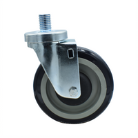 BK Resources 5SBR-6ST-PLY Shelf Casters & Leveling Feet