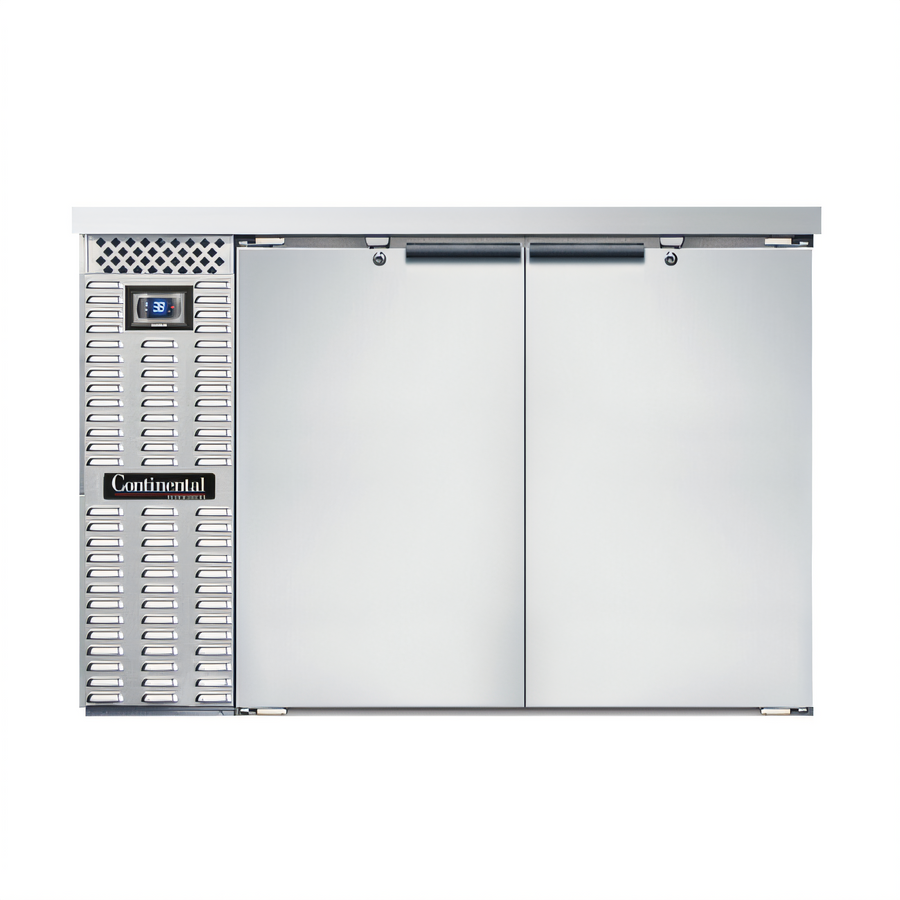 Product image #1 for Continental Refrigerator BB50SNSS 50" Shallow Depth 2-Door Refrigerated Back Bar Cooler