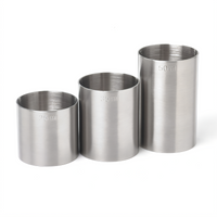 Barfly Thimble Measure 3-Piece Jigger Set, 25/35/50 mL, 18/8 Stainless Steel