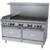 Thumbnail image #1 for Garland GFE Starfire Pro 60-Inch Gas Restaurant Range with 8 Open Burners, 12-Inch Griddle, and 2 Standard Ovens