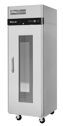 Product image #1 for Turbo Air Super Deluxe M3 Series One-Section Glass Door Reach-In Refrigerator, 23 Cu. Ft., Top Mount Compressor