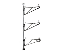 Eagle Group Adjustable Post Wire Wall Mount End Unit for 18-Inch Deep Shelves, 54-Inch Posts, Stainless Steel