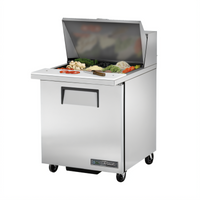 True Mega Top Sandwich/Salad Prep Table, 27-5/8-Inch Wide, 12-Pan, One Door