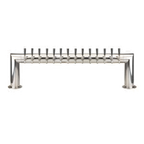 Thumbnail image #1 for Micro Matic USA PT4A-14PSSKR Pass-Thru Countertop Glycol-Cooled Draft Beer Tower, 14-Faucet, Dual-Column Polished Stainless Steel