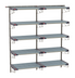 Thumbnail image #1 for Metro SmartWall Life Tall Double-Wide Five-Tier Wall-Mounted Shelving Starter Kit with 10 Polymer Shelves
