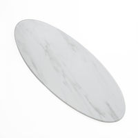 American Metalcraft Naturals Oval Melamine Serving Board, White Marble Pattern, 25-1/2 x 10-1/4 Inch