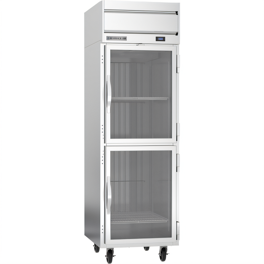 Product image #1 for Beverage-Air Horizon Series One-Section Reach-In Display Freezer with 2 Half Glass Doors, 21.06 Cu. Ft.