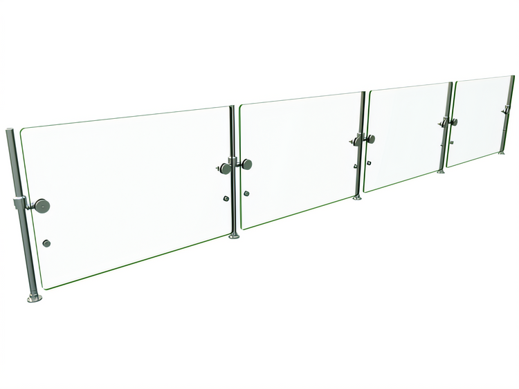 Product image #1 for Hatco Flav-R-Shield ORBIT100 Single-Sided Full-Service Pass-Over Food Shield, 144-Inch, 4-Bay