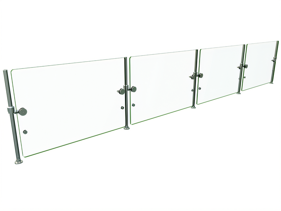 Product image #1 for Hatco Flav-R-Shield ORBIT100 Single-Sided Full-Service Pass-Over Food Shield, 144-Inch, 4-Bay