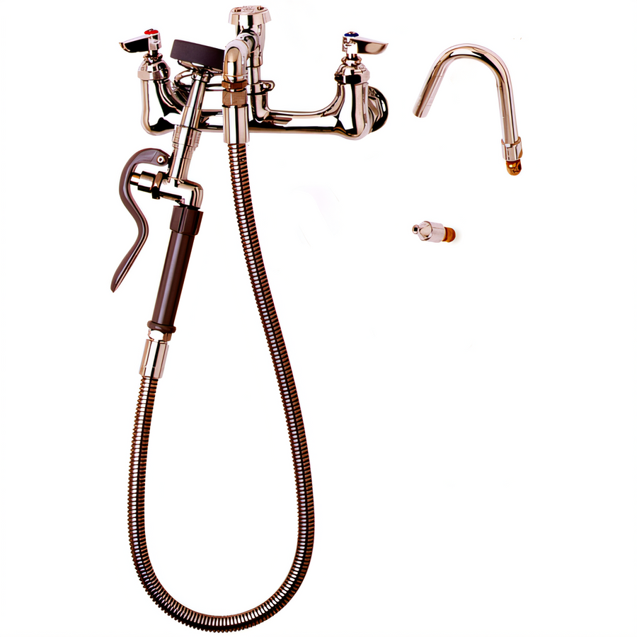 Product image #1 for T&S Brass B-2312 Wall-Mount Pot Filler Faucet with 44-Inch Hose and Quick-Disconnect Spray Accessories