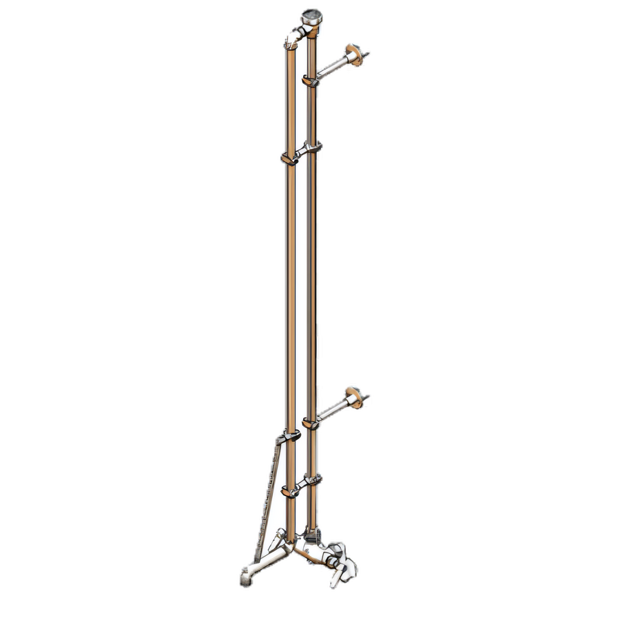 Product image #1 for T&S Brass B-0491-01 Wall-Mount Service Sink Faucet with Adjustable Centers, Elevated Vacuum Breaker and Rigid Nozzle
