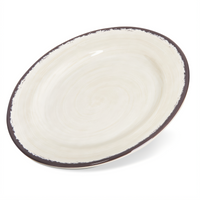 Mingle™ 7-Inch Round Medium Rim Melamine Bread & Butter Plate, Sweet Cream
