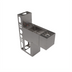 Thumbnail image #1 for BK Resources 12-Inch Underbar Glass Rinser Hand Sink with Push-Down Rinser and Faucet