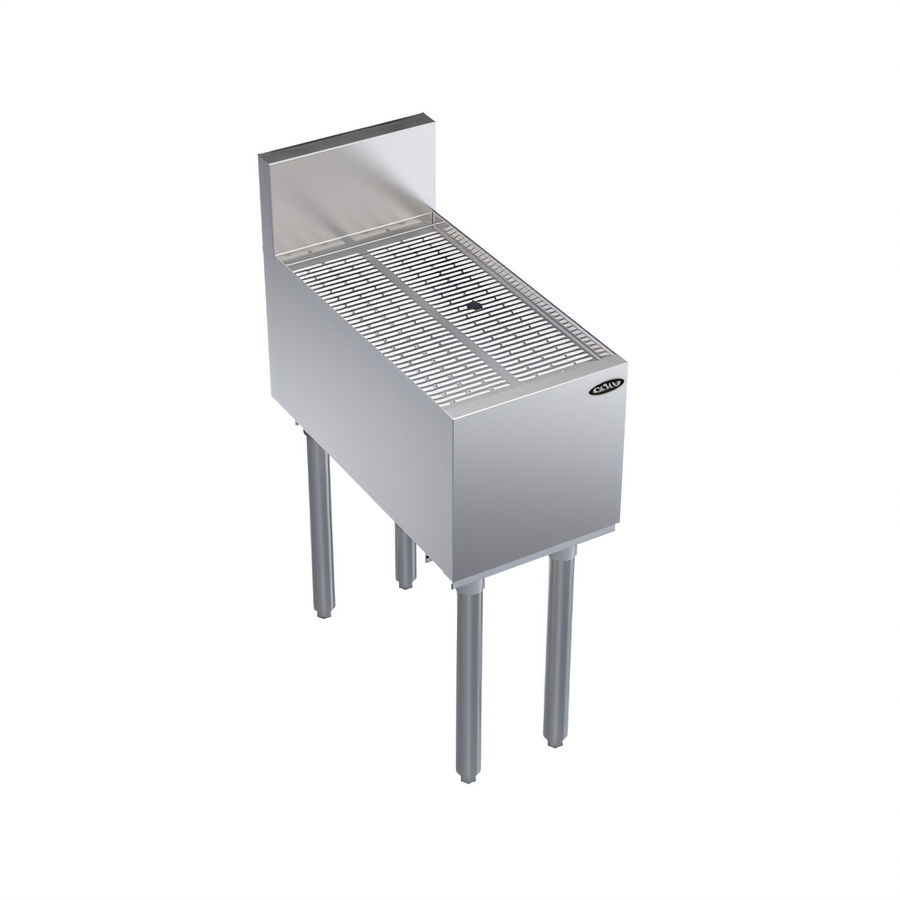 Product image #1 for Krowne Royal Series Free Standing Stainless Steel Underbar Drainboard, 12" x 24", 6" Splash