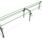 Thumbnail image #1 for Hatco Flav-R-Shield™ ES92-108 Double-Sided Self-Service Sneeze Guard, 108-Inch, Tempered Glass