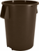 Thumbnail image #1 for Bronco 55-Gallon Brown Round Stackable Waste Container