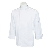 Millennia Air Unisex Mesh-Back Chef Coat, Long Sleeve, White, 5X