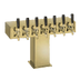 Thumbnail image #1 for Perlick Extra High Wide Base Countertop Glycol-Cooled Tee Draft Beer Tower, 10 Faucets, Tarnish-Free Brass