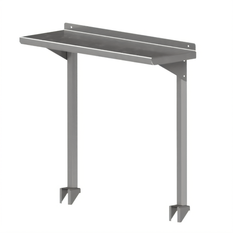 Product image #1 for John Boos Cantilevered Single Overshelf with 1-1/2" Rear Turnup, 108"W x 18"D, 16-Gauge Stainless Steel