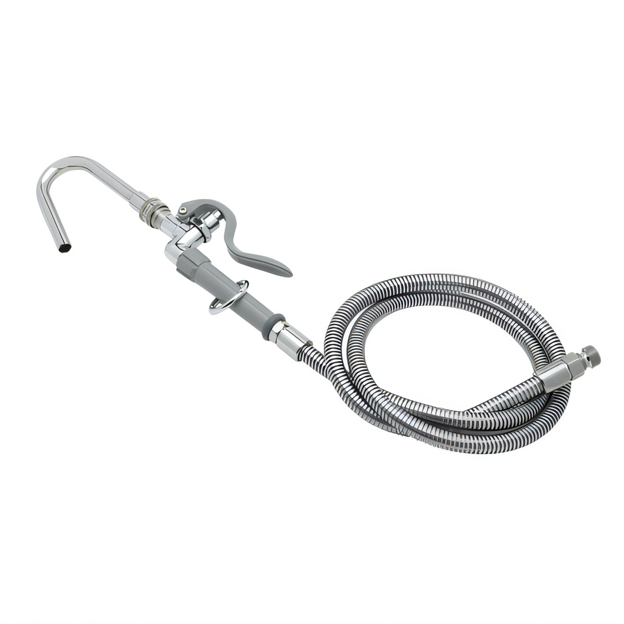 Product image #1 for T&S Brass Automatic Shut-Off Pot & Kettle Filler with Hook Nozzle and 68-Inch Hose