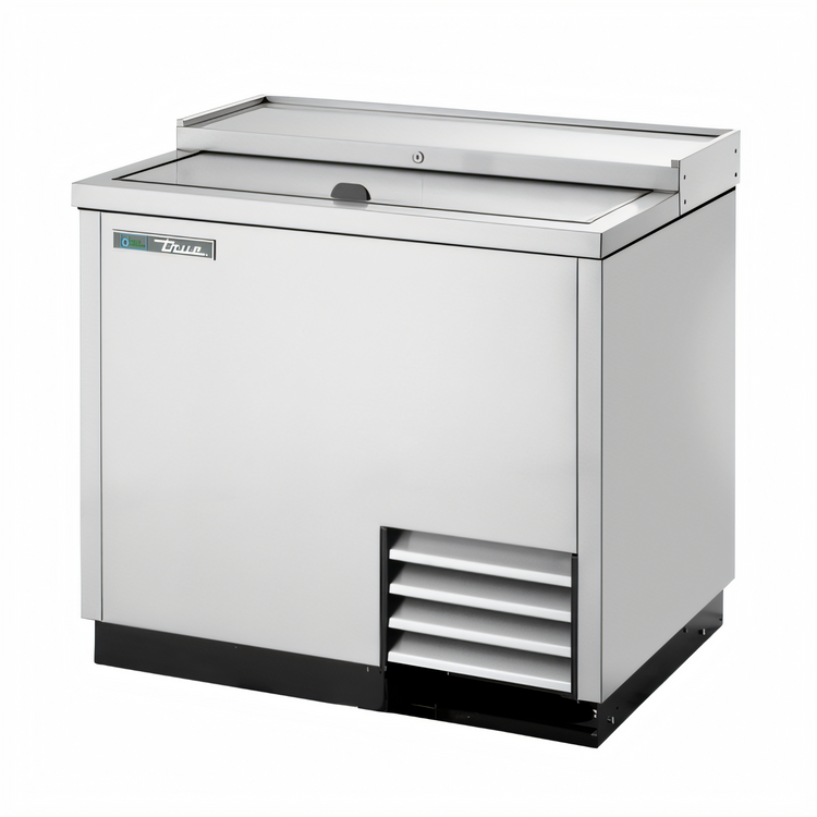 Product image #1 for True 36 3/4 Inch Deep Well Horizontal Bottle Cooler with Solid Slide Lid, Stainless Steel, 11-Case Bottle / 14.5-Case Can Capacity