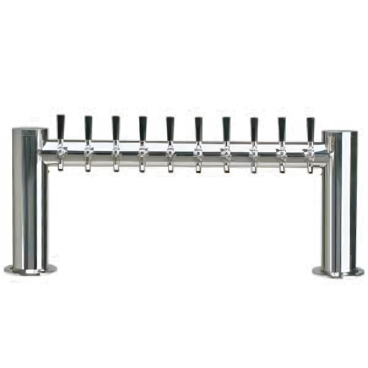 Product image #1 for Metropolis H Series 10-Faucet Countertop Kool-Rite Glycol-Cooled Draft Beer Tower, 38 Inch Wide, Polished Stainless Steel