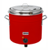Thumbnail image #1 for Omcan 11 Qt Retro Electric Soup Warmer/Rethermalizer, Red Coated Ceramic